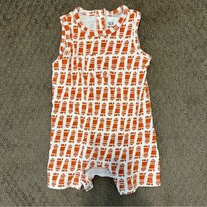 Nordstrom Orange and White Baby Romper